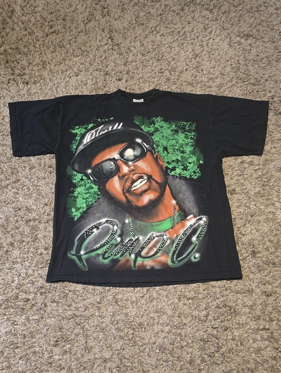 pro team Other - Black Pimp C Short-Sleeve Tee with Green Accents